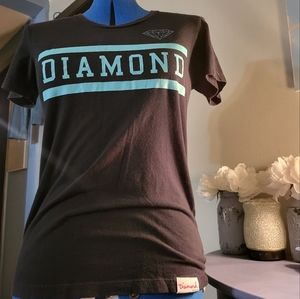 Diamond Supply Co. Shortsleeve Tee in Black & Mint Green~Lg